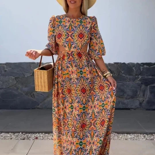 Cosmina - Elegantes bedrucktes Kleid