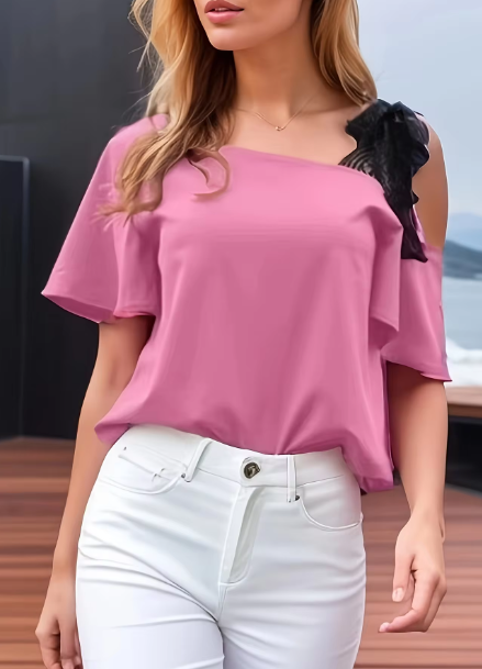 Tamara - Modische Bluse mit Spitzenbesatz