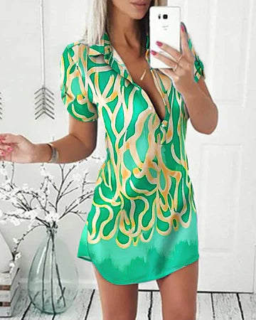 Ulonia - Elegantes bedrucktes Minikleid