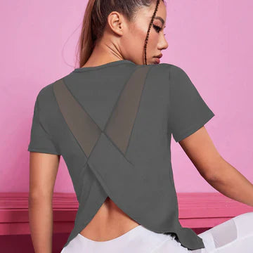 Quedana - Kurzärmeliges Fitness-Top