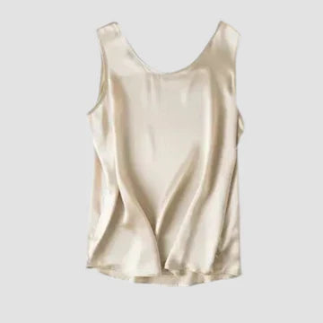 Gunta - Ärmelloses Seidensatin-Top