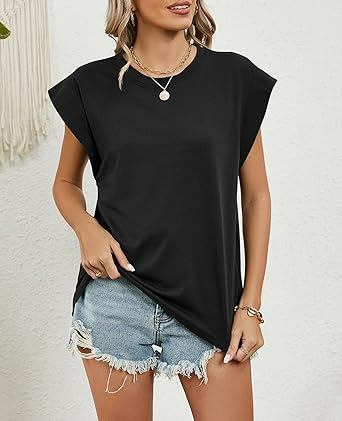 Margaret - Lässiges Kurzärmeliges Top