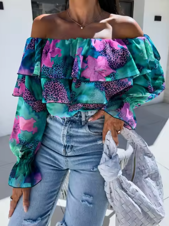Thalia - Autumn Off-Shoulder Long Sleeves Fashion