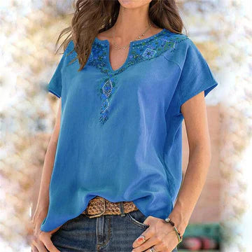 Ulmaida - Geblümte Boho-Bluse