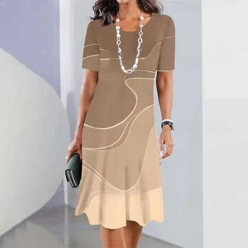 Enna - Wunderschönes Kleid mit Marmormuster