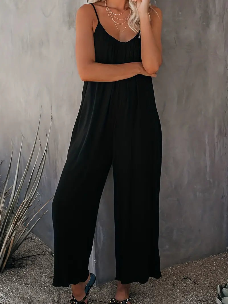 Charm – Lässiger Boho-Overall mit weitem Bein