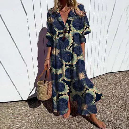 Jana - Langes Kleid Mit Blumenmuster