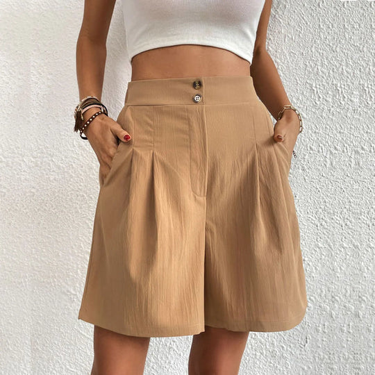 Simone - Hochtaillierte Shorts Mit Weitem Bein