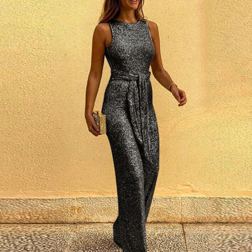Ivona - Ärmelloser Jumpsuit mit Pailletten