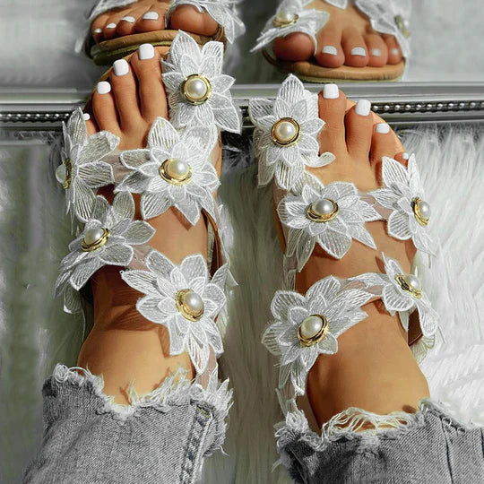 Naomi - Sandalen mit floralem Muster