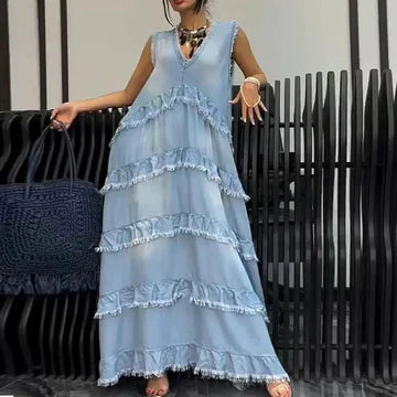 Julika - Freizeitkleid mit V-Ausschnitt für Frauen