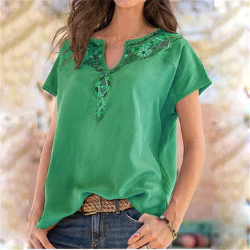Ulmaida - Geblümte Boho-Bluse