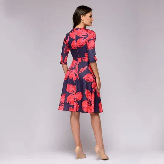 Erlinda - Elegantes Midikleid Im Vintage-Stil