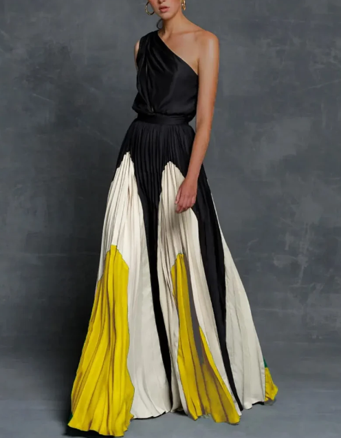 Olha - One-Shoulder Maxikleider