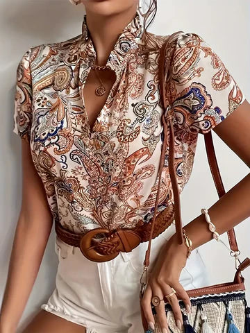 Caecilie - Bluse mit Paisleymuster