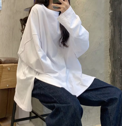 Desirae - Harajuku Langes T-Shirt Frühling Herbst