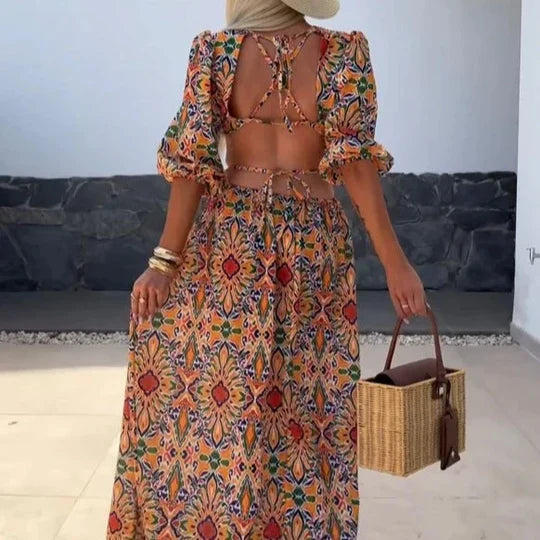 Cosmina - Elegantes bedrucktes Kleid
