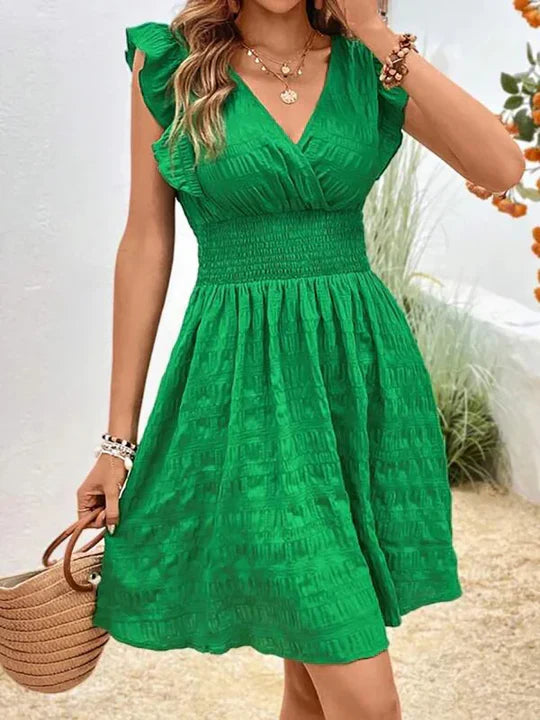 Hannelie - Lässiges Kleid Mit Gerafften Ärmeln