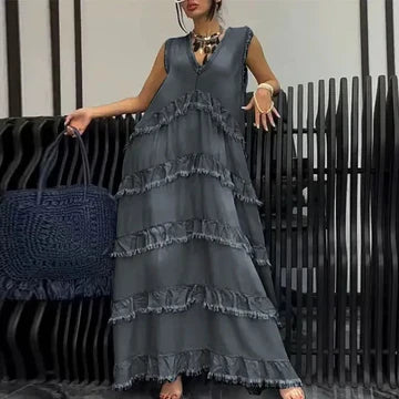 Julika - Freizeitkleid mit V-Ausschnitt für Frauen