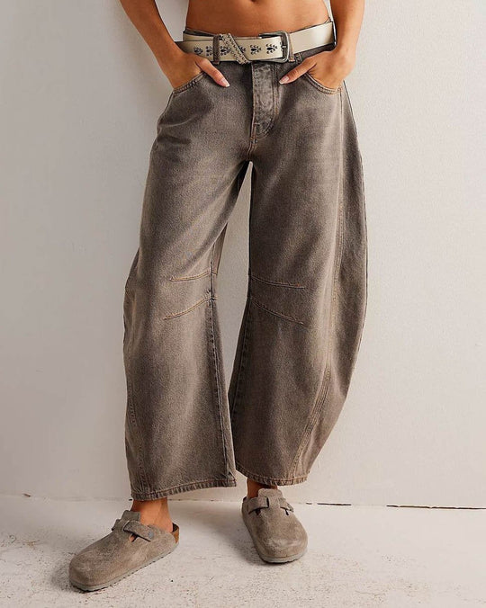 Adeline - Mid Rise Barrel Jeans Für Frauen