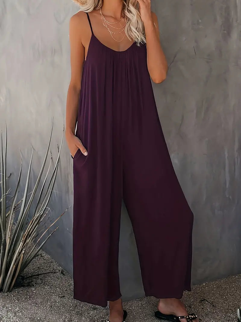 Charm – Lässiger Boho-Overall mit weitem Bein