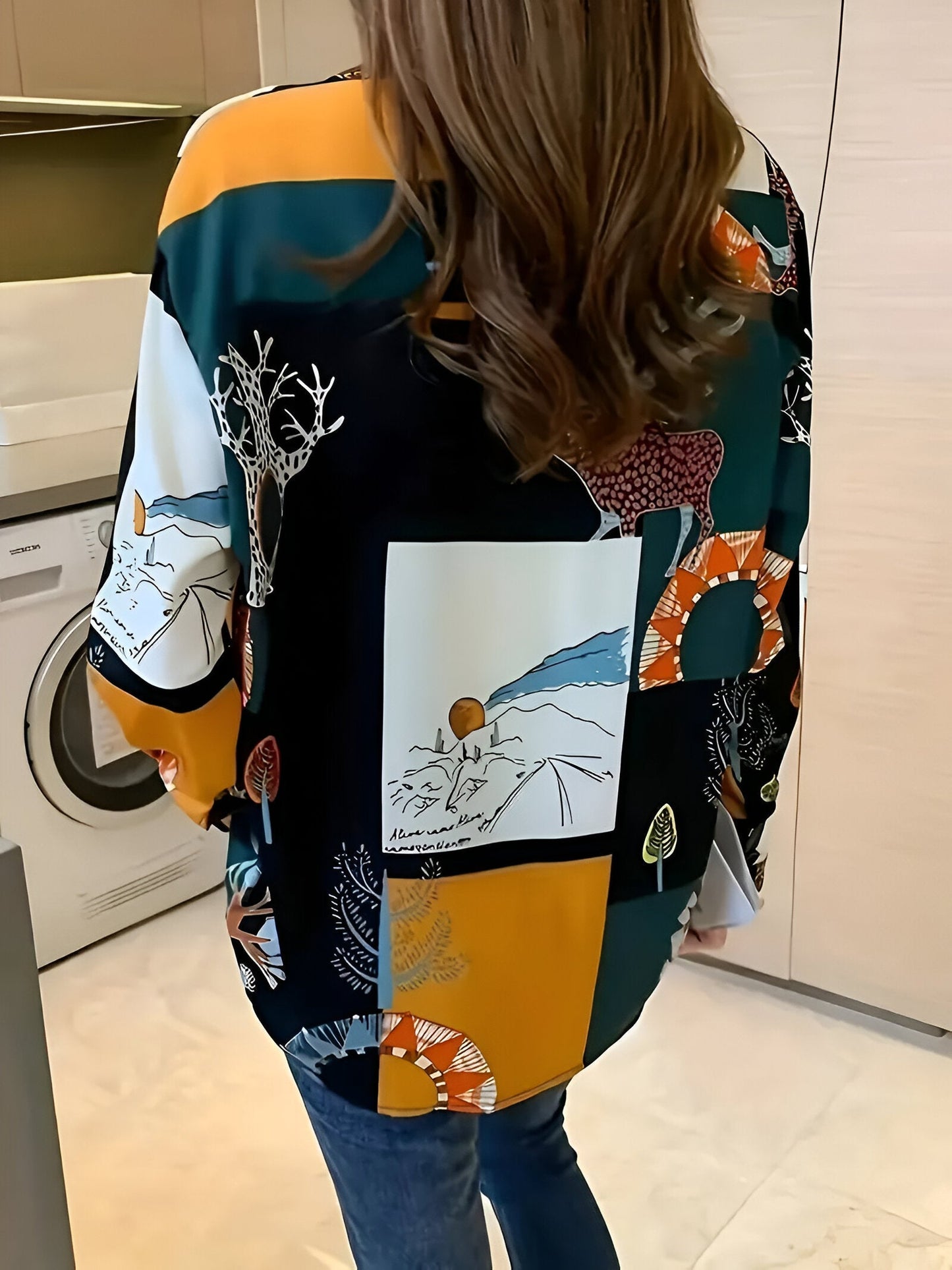Giorgia | Vintage-inspirierte bedruckte Bluse