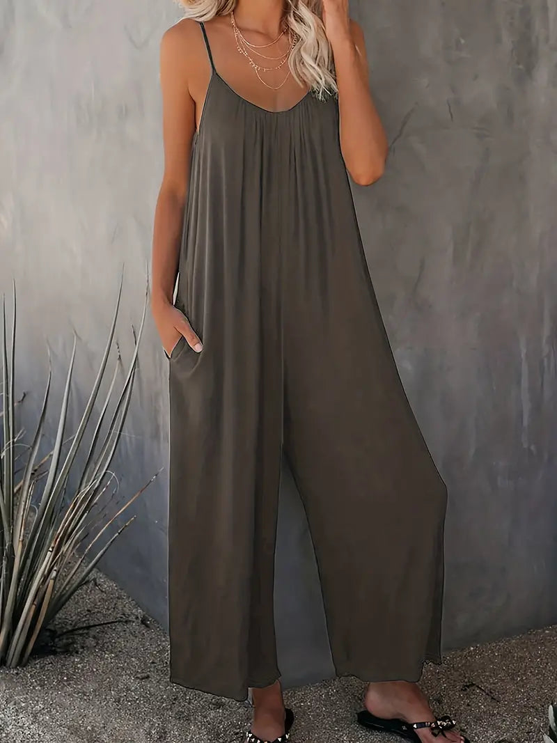 Charm – Lässiger Boho-Overall mit weitem Bein