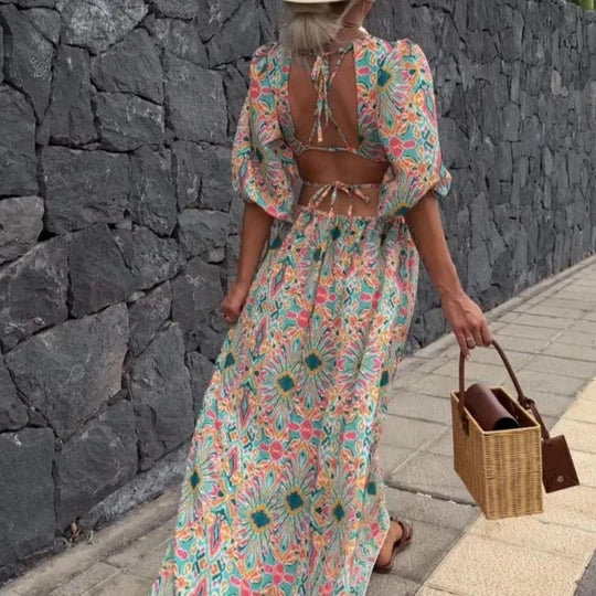 Cosmina - Elegantes bedrucktes Kleid