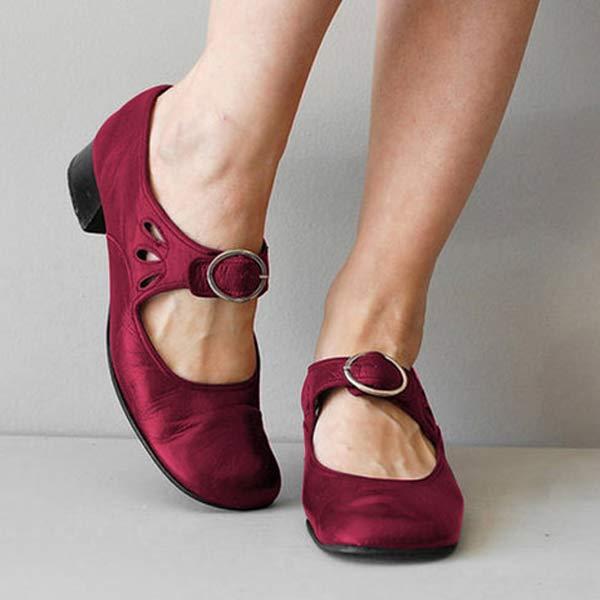Fiona - Orthopädische Vintage-Schuhe mit runder Spitze