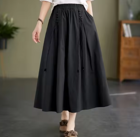 Cadenza - Baumwolle Frauen Casual Long Rock