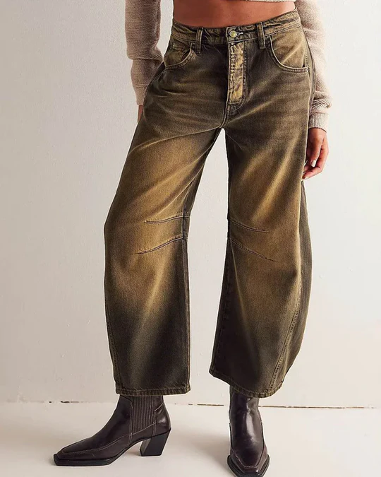 Adeline - Mid Rise Barrel Jeans Für Frauen