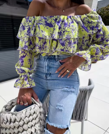 Thalia - Autumn Off-Shoulder Long Sleeves Fashion