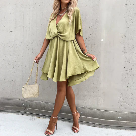 Xaveria - Kleid mit V-Ausschnitt