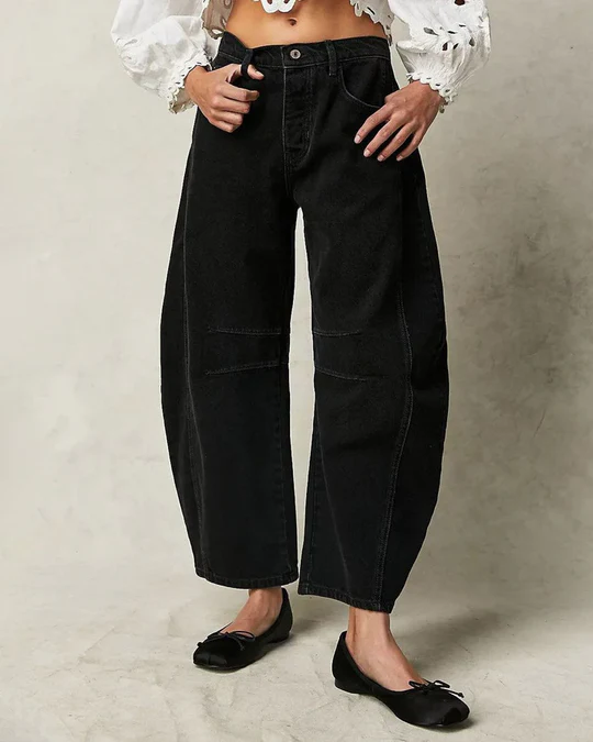 Adeline - Mid Rise Barrel Jeans Für Frauen