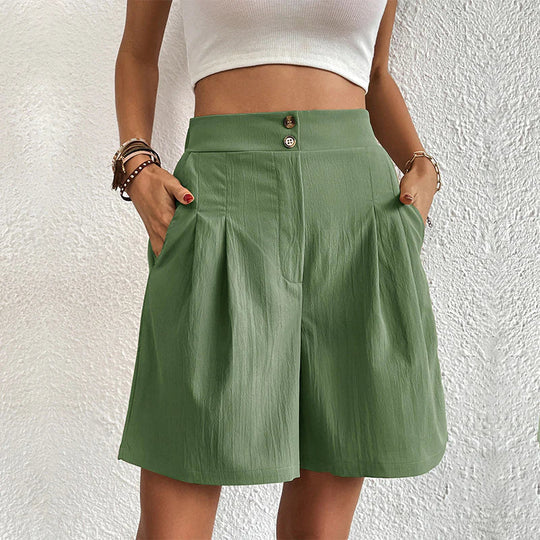 Simone - Hochtaillierte Shorts Mit Weitem Bein