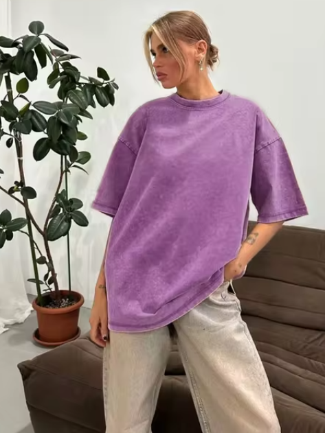 Calla - Baumwolle Retro T-Shirt Damen Vintage