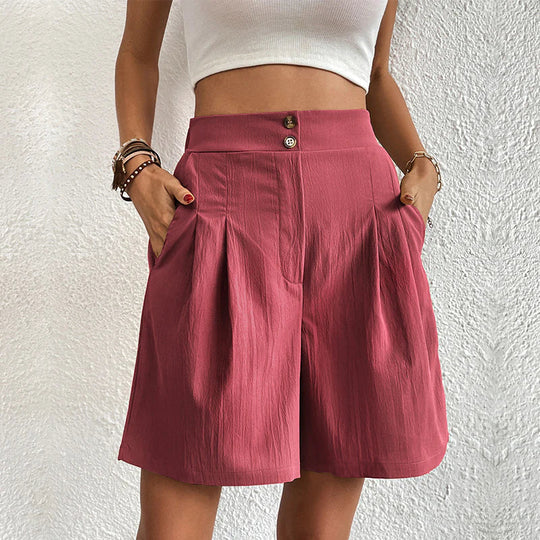 Simone - Hochtaillierte Shorts Mit Weitem Bein