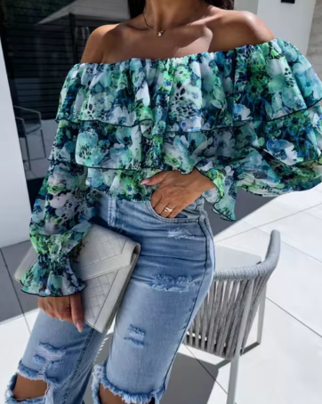 Thalia - Autumn Off-Shoulder Long Sleeves Fashion