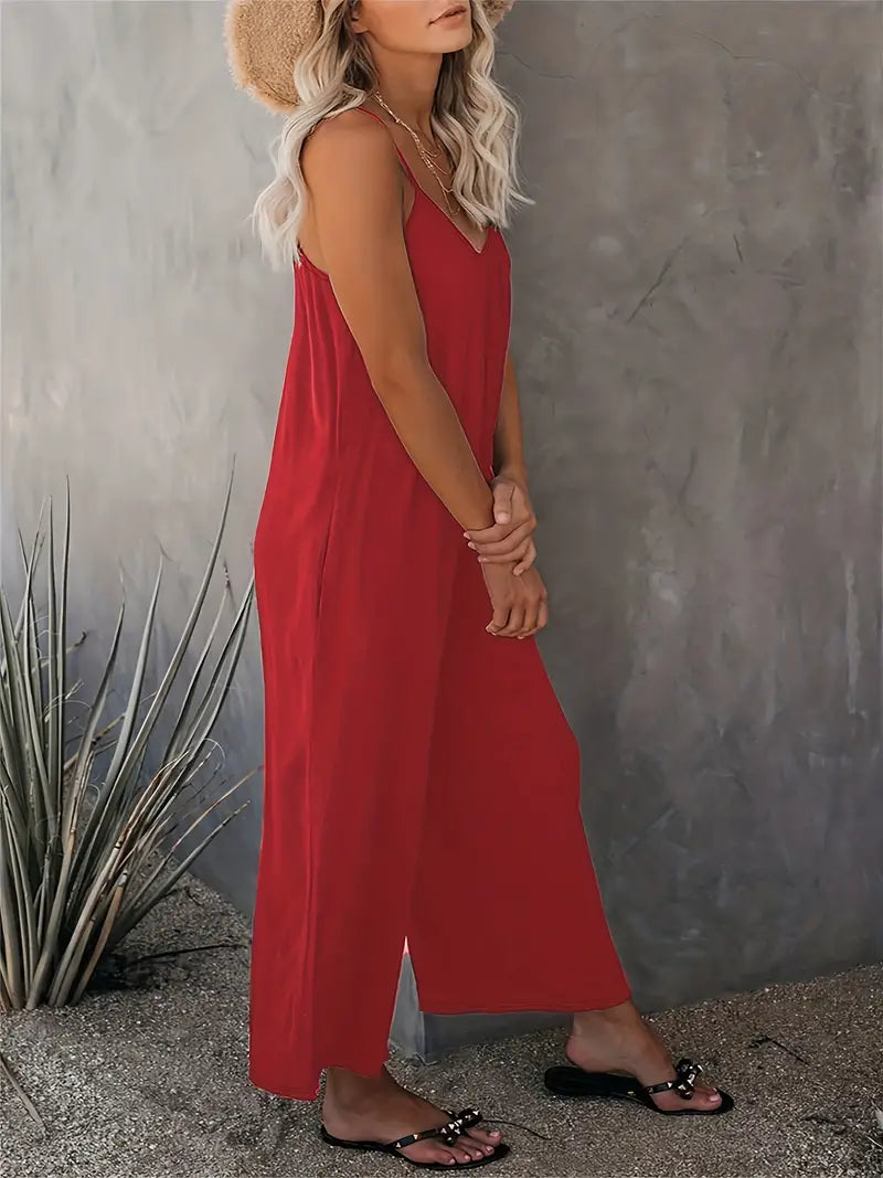 Charm – Lässiger Boho-Overall mit weitem Bein