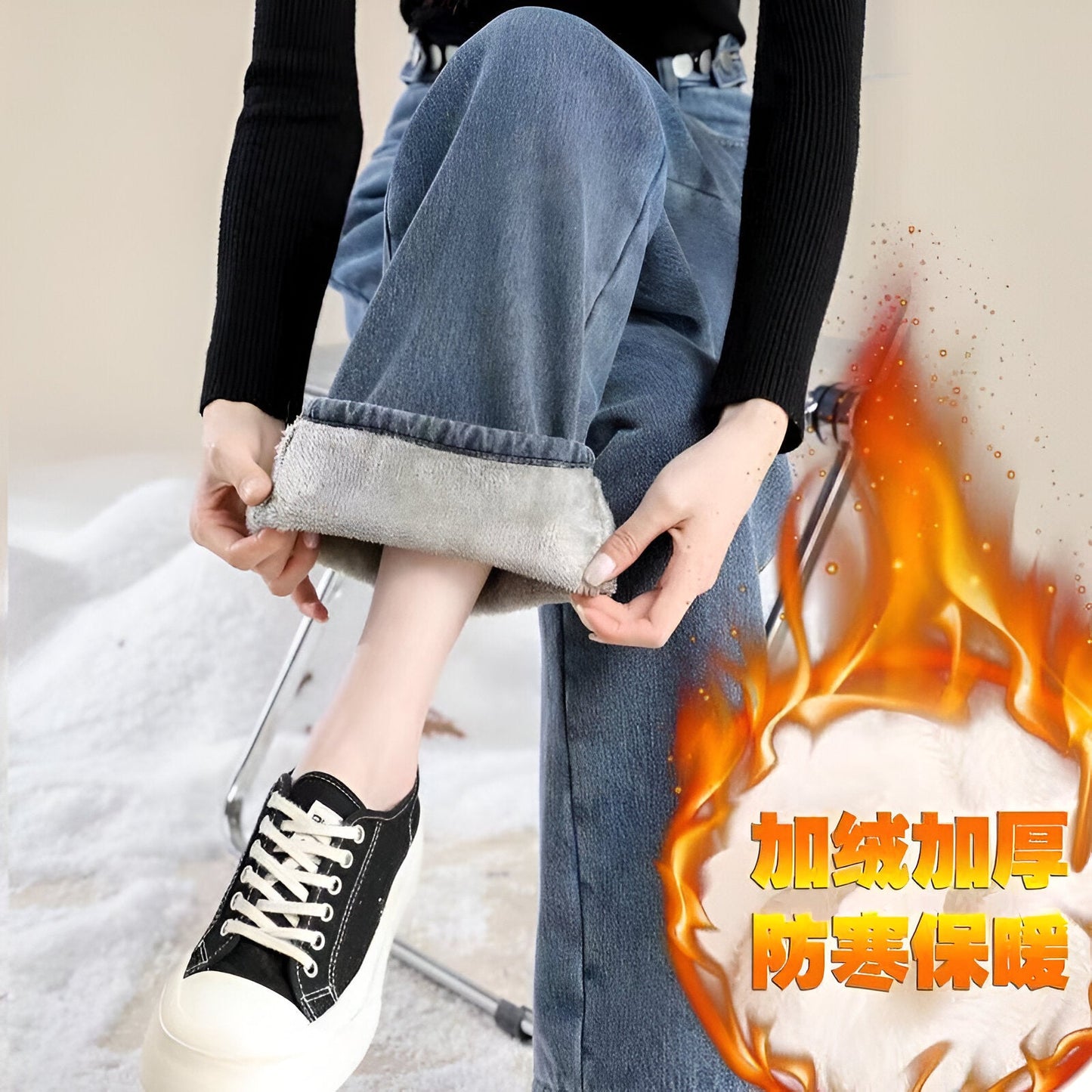 Blandina | Kuschelige & Stilvolle Fleece-Jeans