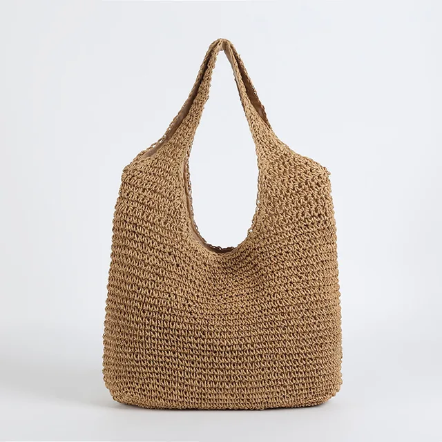 Marlene | Elegante Stroh Strandtasche