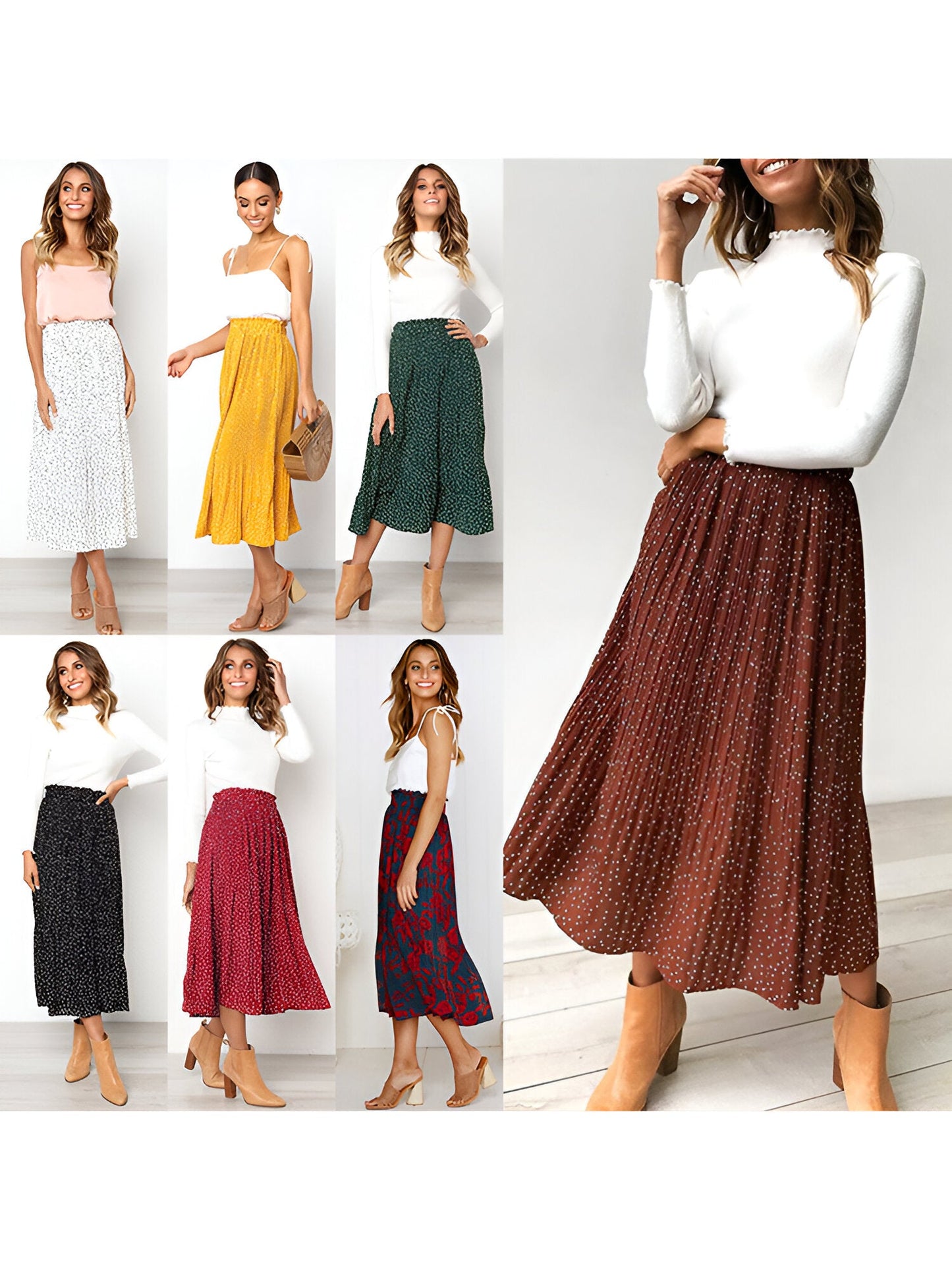 Rafaela |Print Plissee-Midirock für Frauen