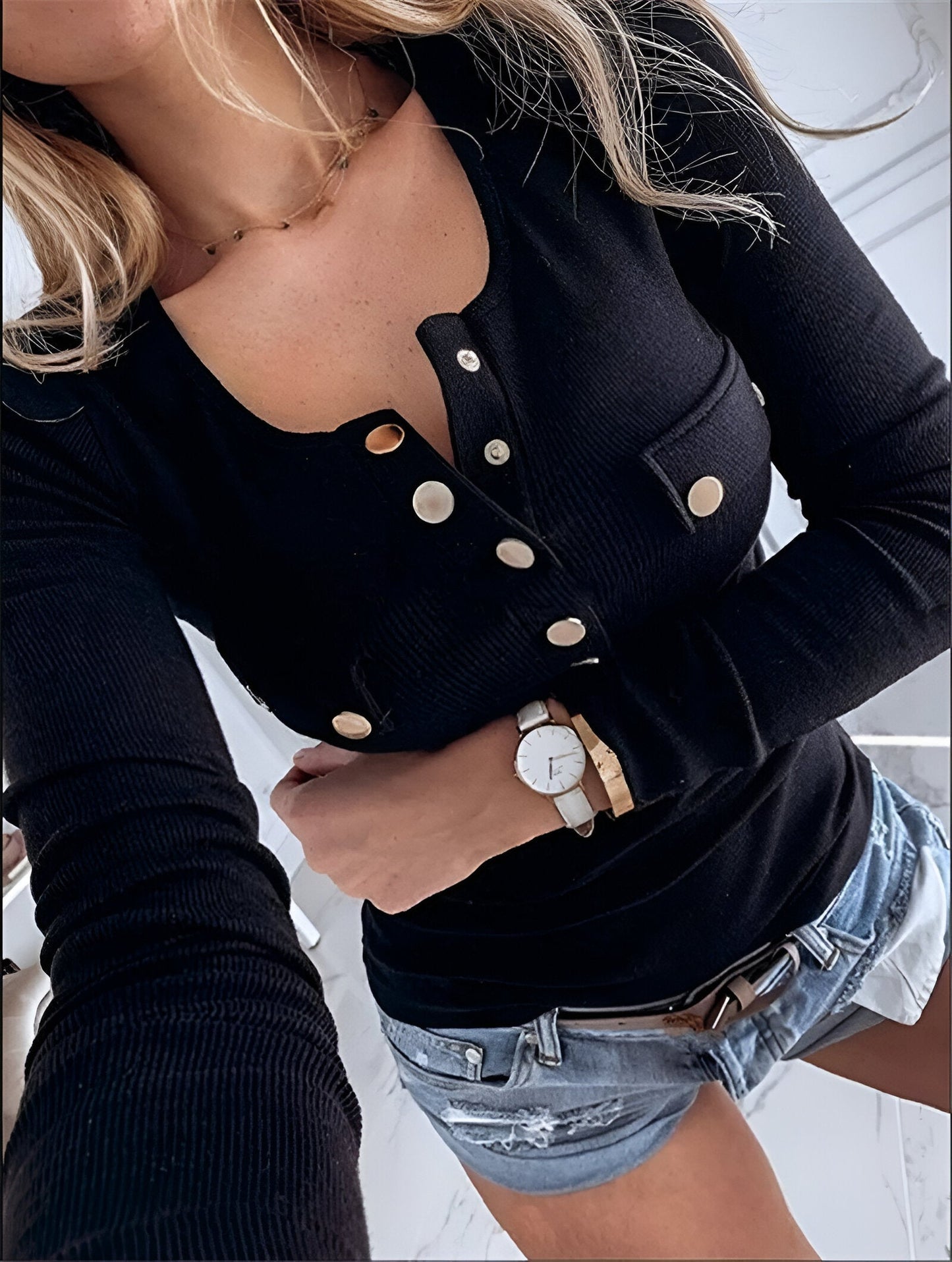 Marija | Stylische & Bequeme Langarmbluse