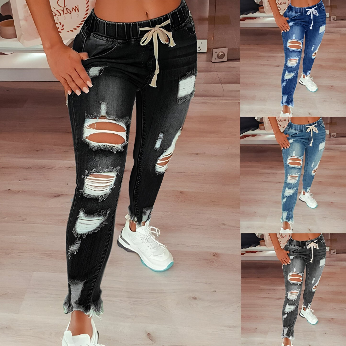 Florinda | Vintage Distressed High-Waist Jeans