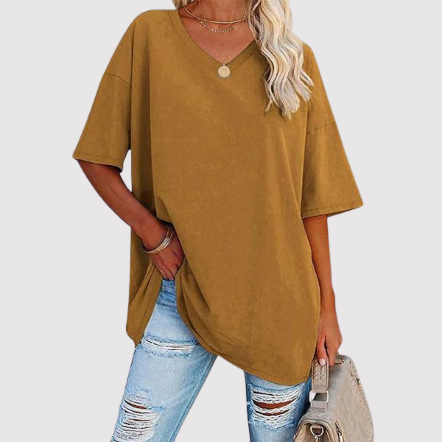 Eula - T-Shirt mit V-Ausschnitt
