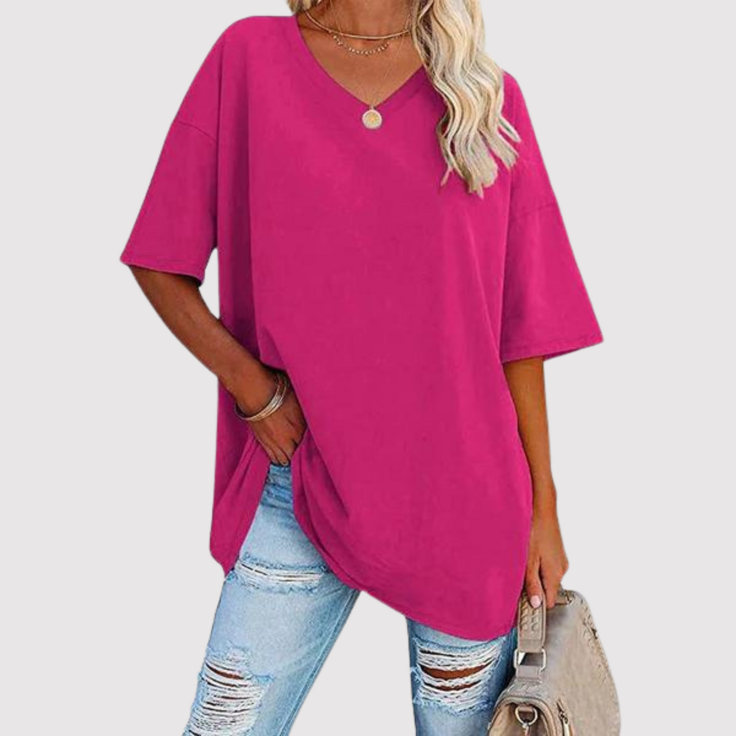 Eula - T-Shirt mit V-Ausschnitt