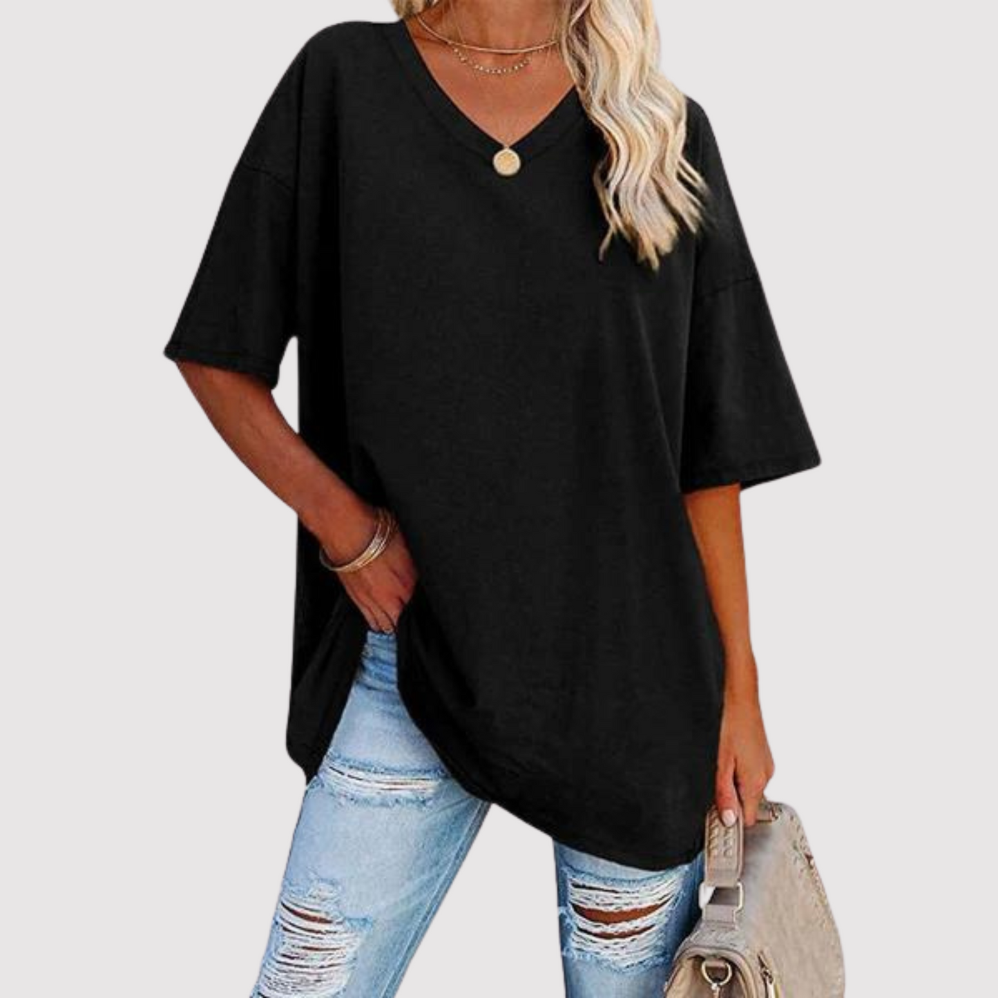 Eula - T-Shirt mit V-Ausschnitt