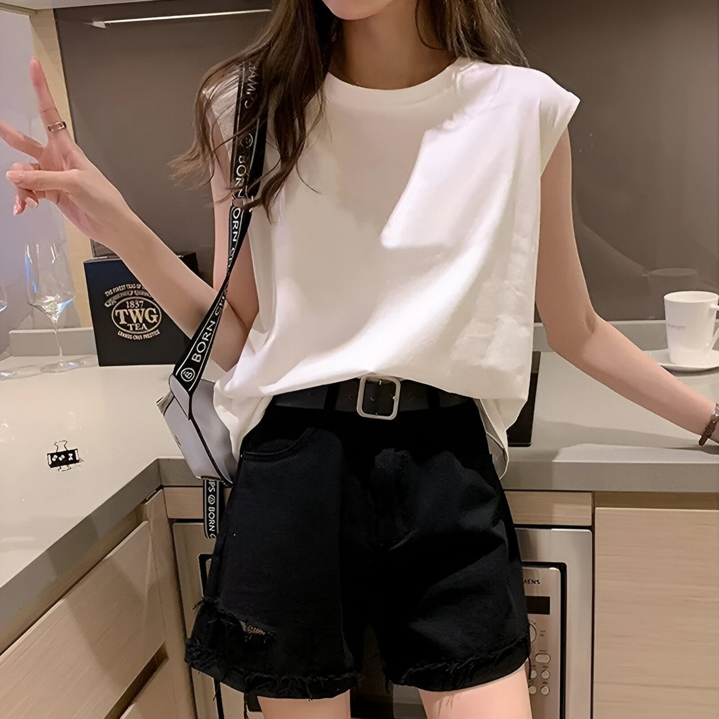 Drina | Elegantes ärmelloses Tanktop für den Arbeitsweg