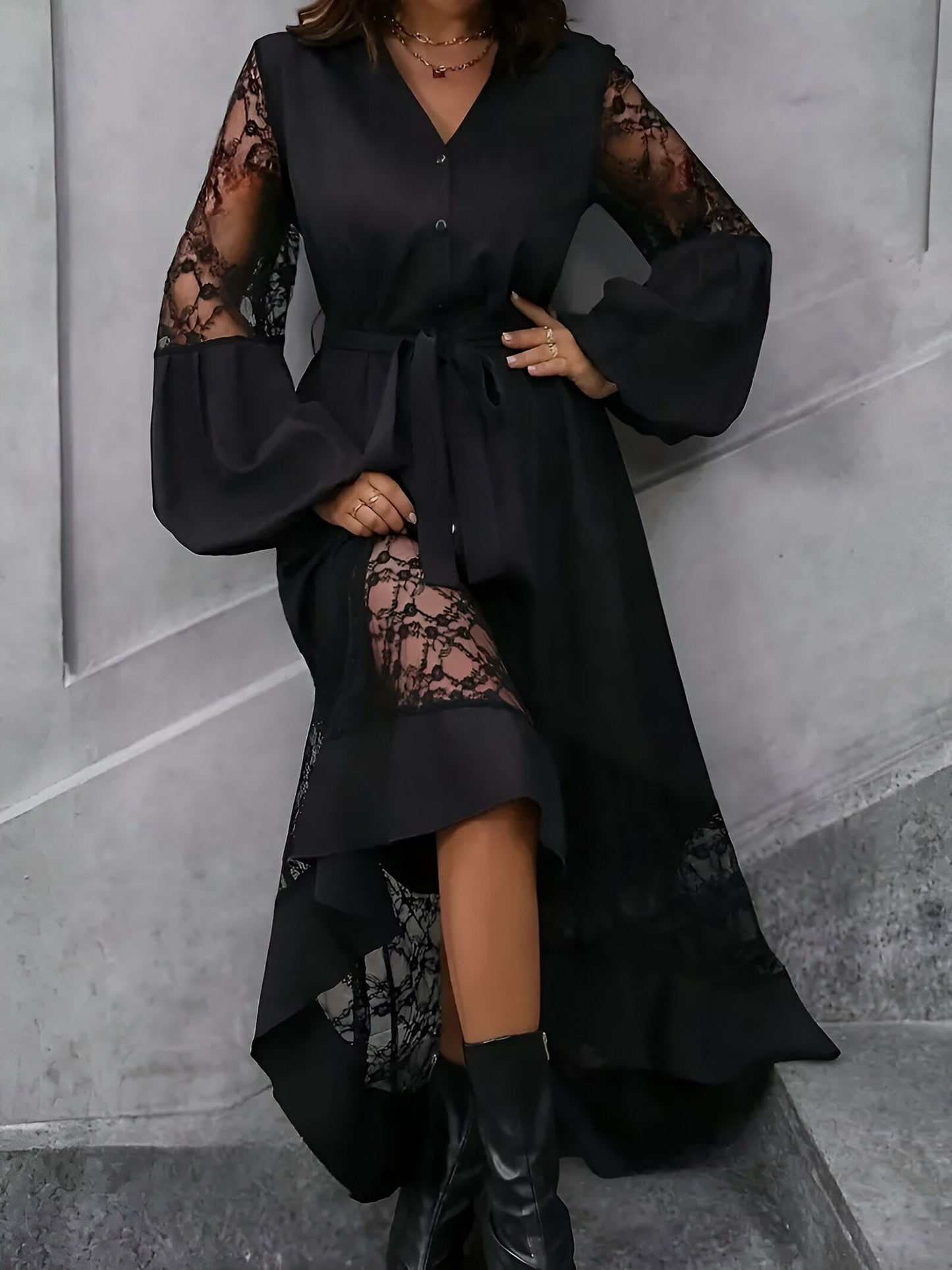 Abella | Elegantes Damenkleid mit V-Ausschnitt