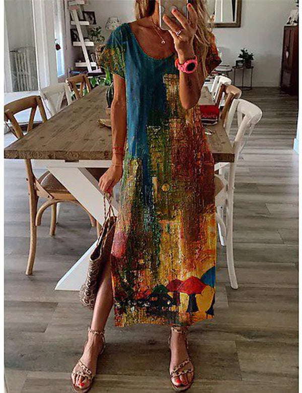 SpringStil - Künstlerisches Tunika-Kleid im Boho-Chic